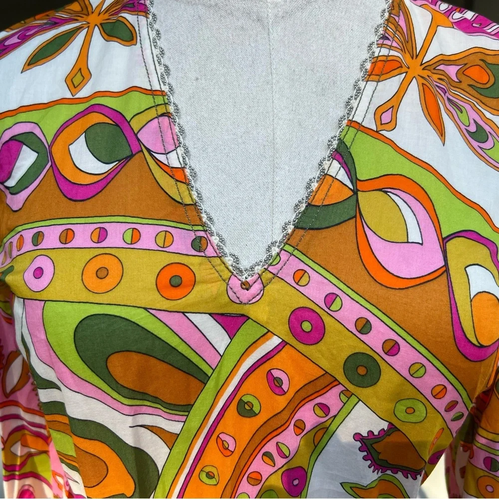 Zara Multi Color Bohemian Style Dress - Picture 4 of 10